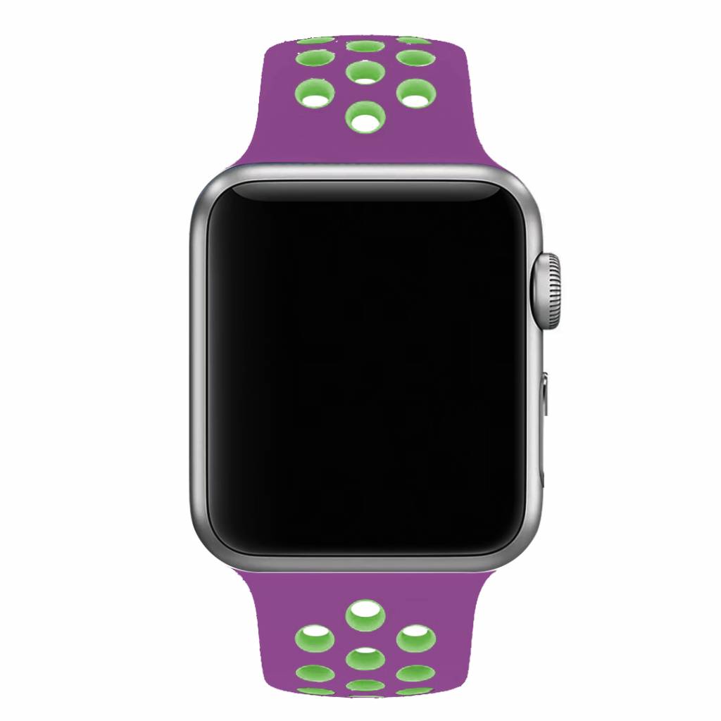 Apple Watch Double Sport Strap - Purple Green