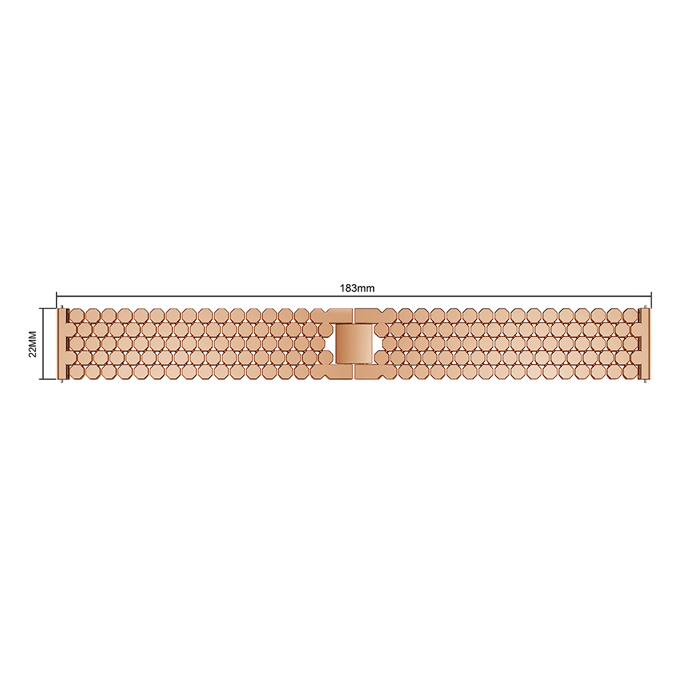 Samsung Galaxy Watch Fish Steel Link Strap - Rose Gold