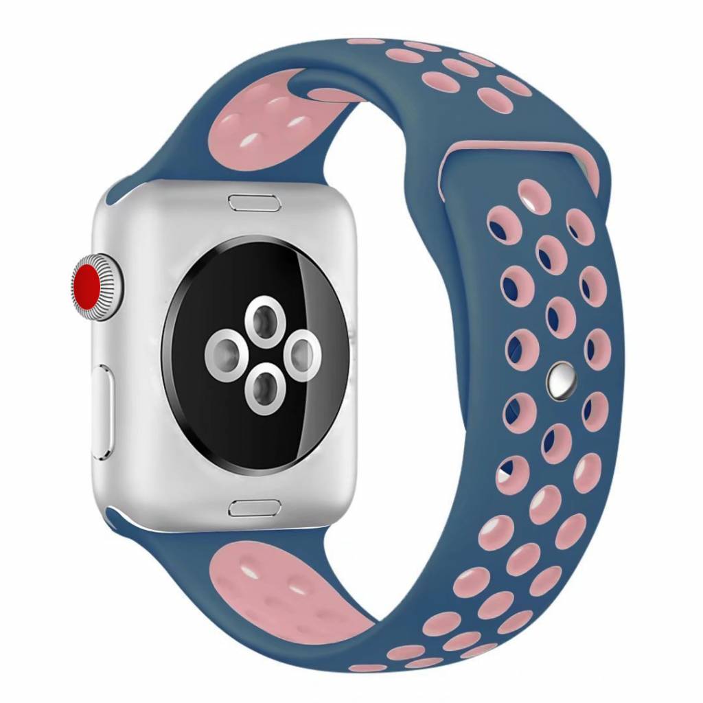 Apple Watch Double Sport Strap - Blue Pink