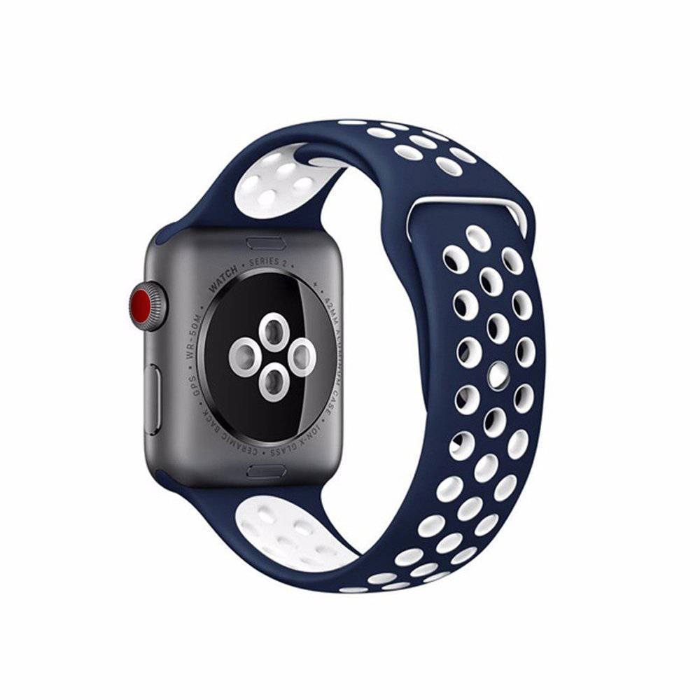 Apple Watch Double Sport Strap - Blue And White