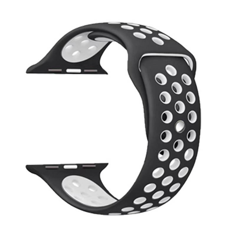 Apple Watch Double Sport Strap - Black And White