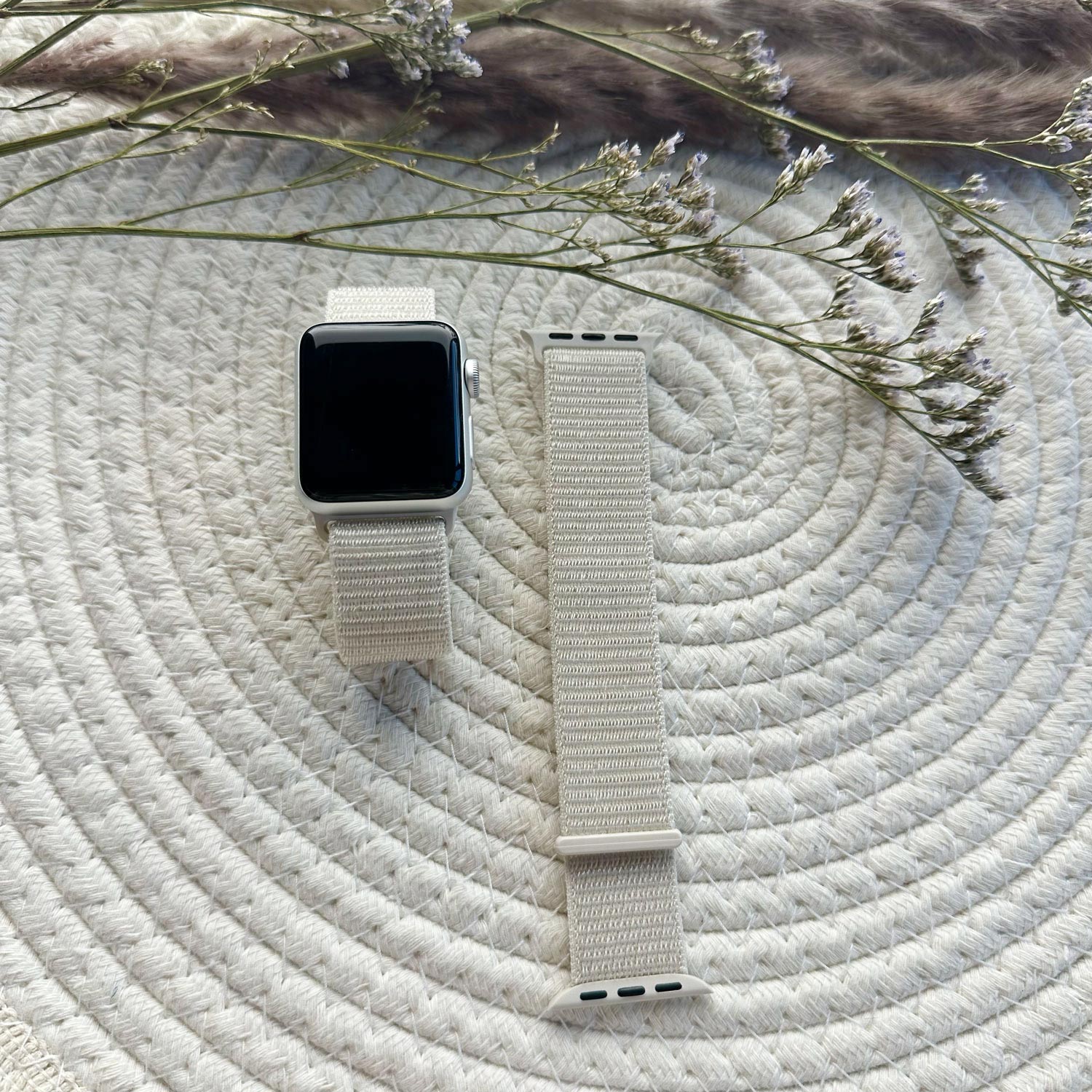 Apple Watch Nylon Sport Loop Strap - Starlight