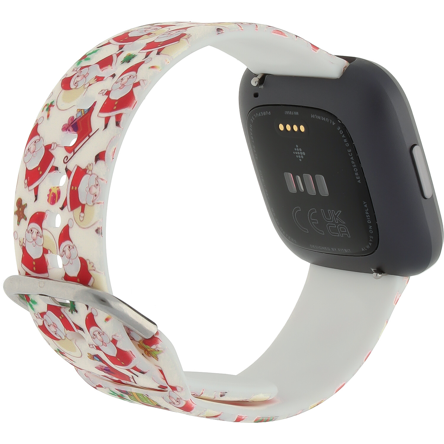 Fitbit Versa Print Sport Strap - Christmas Santa Red