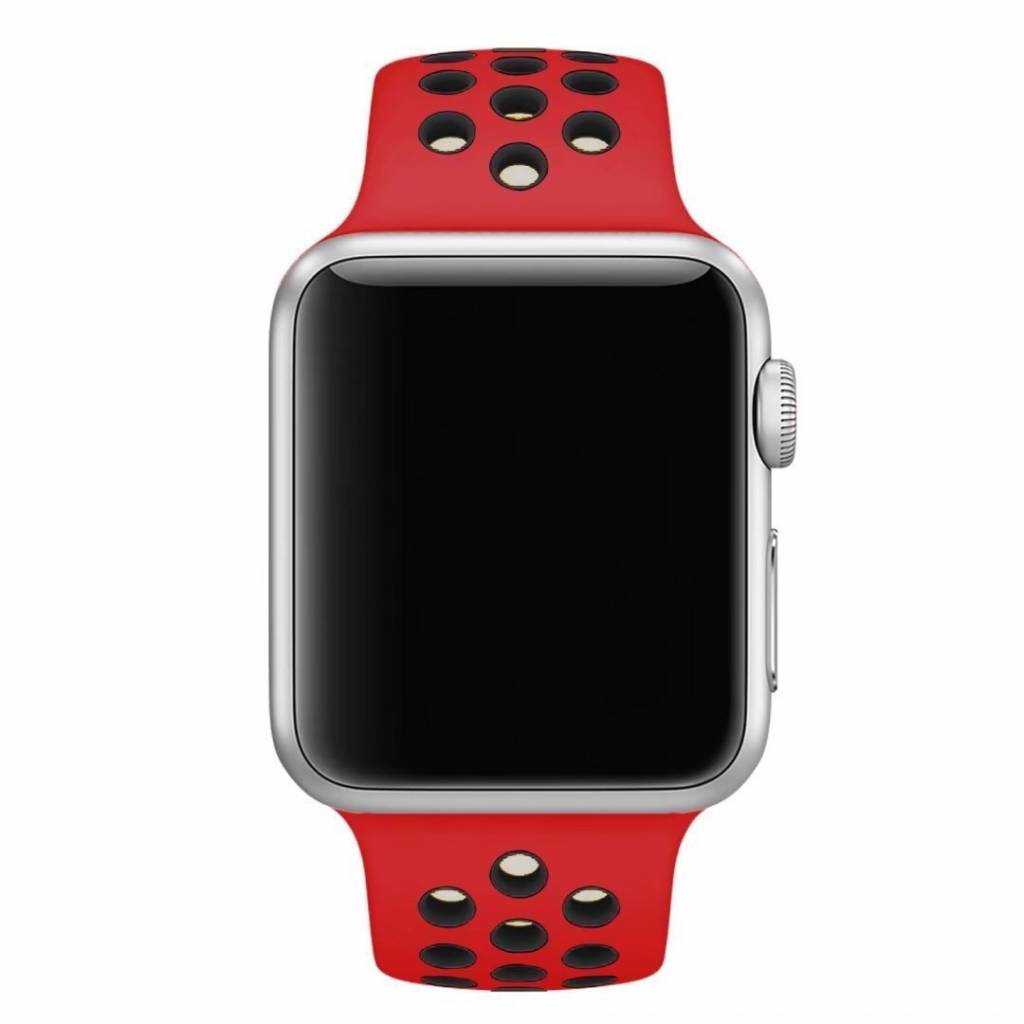 Apple Watch Double Sport Strap - Red Black