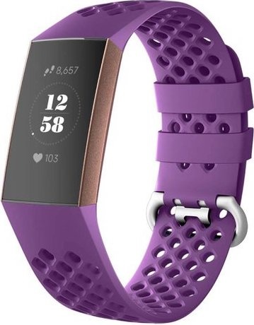 Fitbit Charge 3 &Amp; 4 Sport Point Strap - Dark Purple