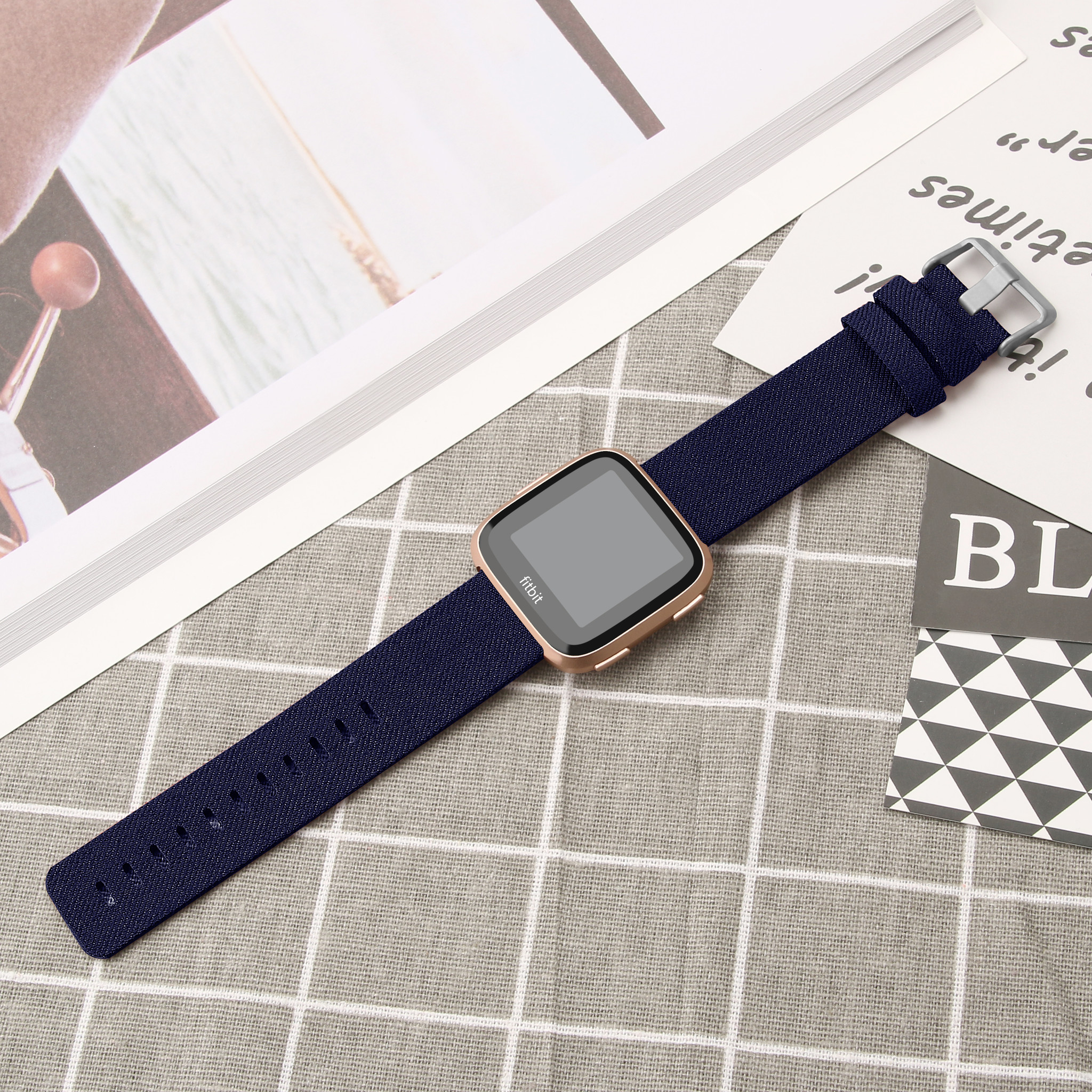 Fitbit Versa Nylon Buckle Strap - Blue