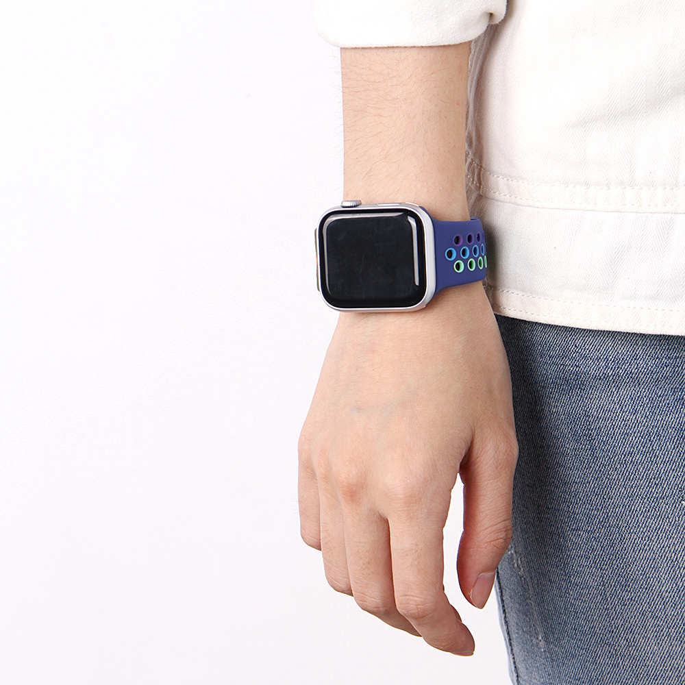 Apple Watch Double Sport Strap - Colourful Purple