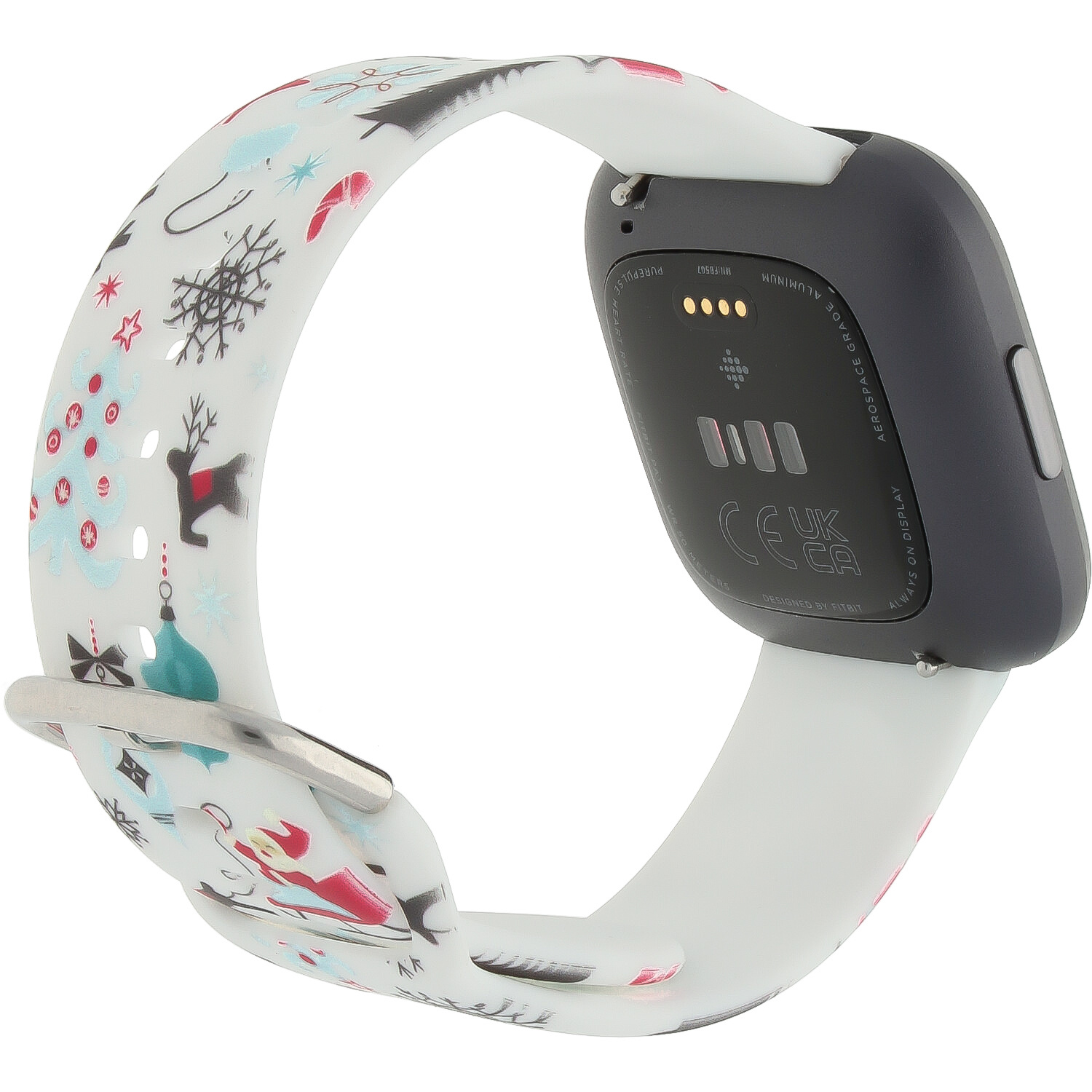 Fitbit Versa Print Sport Strap - Christmas White