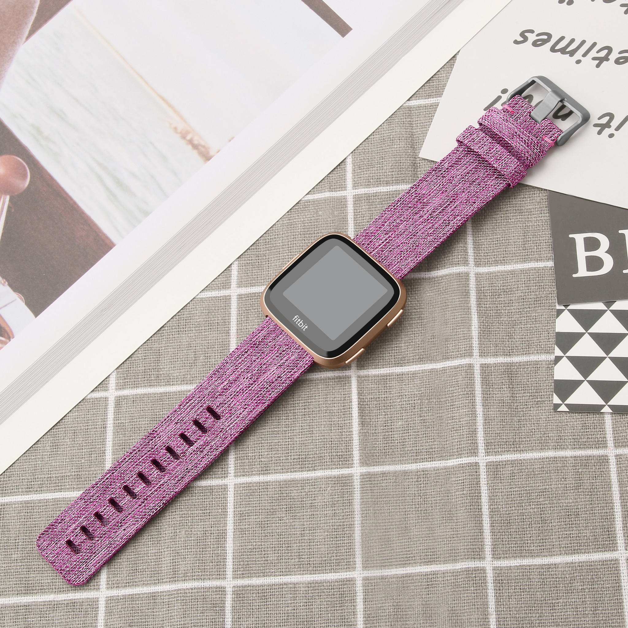 Fitbit Versa Nylon Buckle Strap - Purple