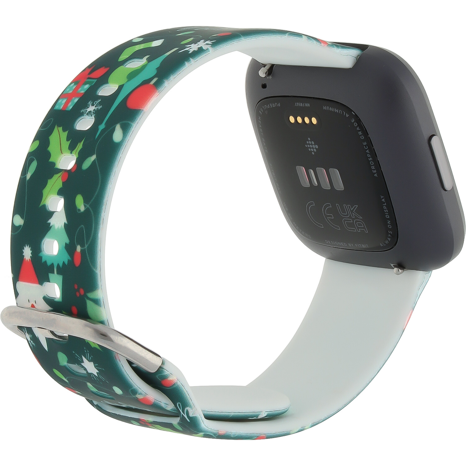 Fitbit Versa Print Sport Strap - Christmas Dark Green