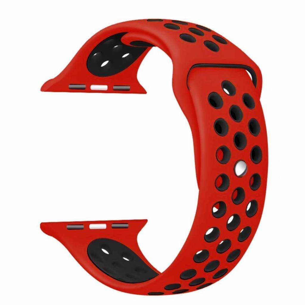 Apple Watch Double Sport Strap - Red Black