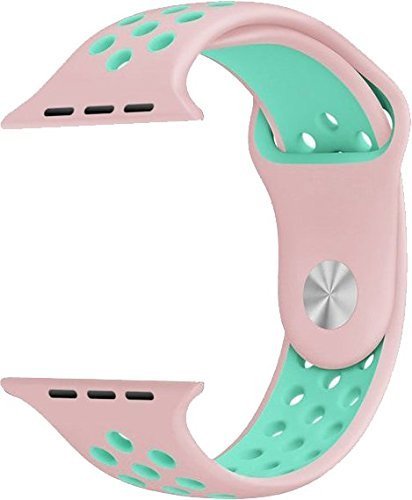 Apple Watch Double Sport Strap - Pink Light Blue