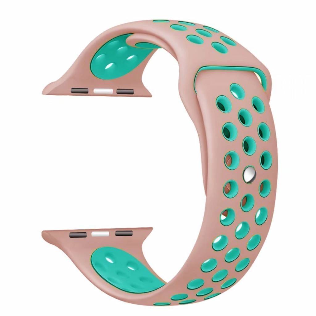 Apple Watch Double Sport Strap - Pink Light Blue