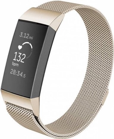 Fitbit Charge 3 &Amp; 4 Milanese Strap - Champagne