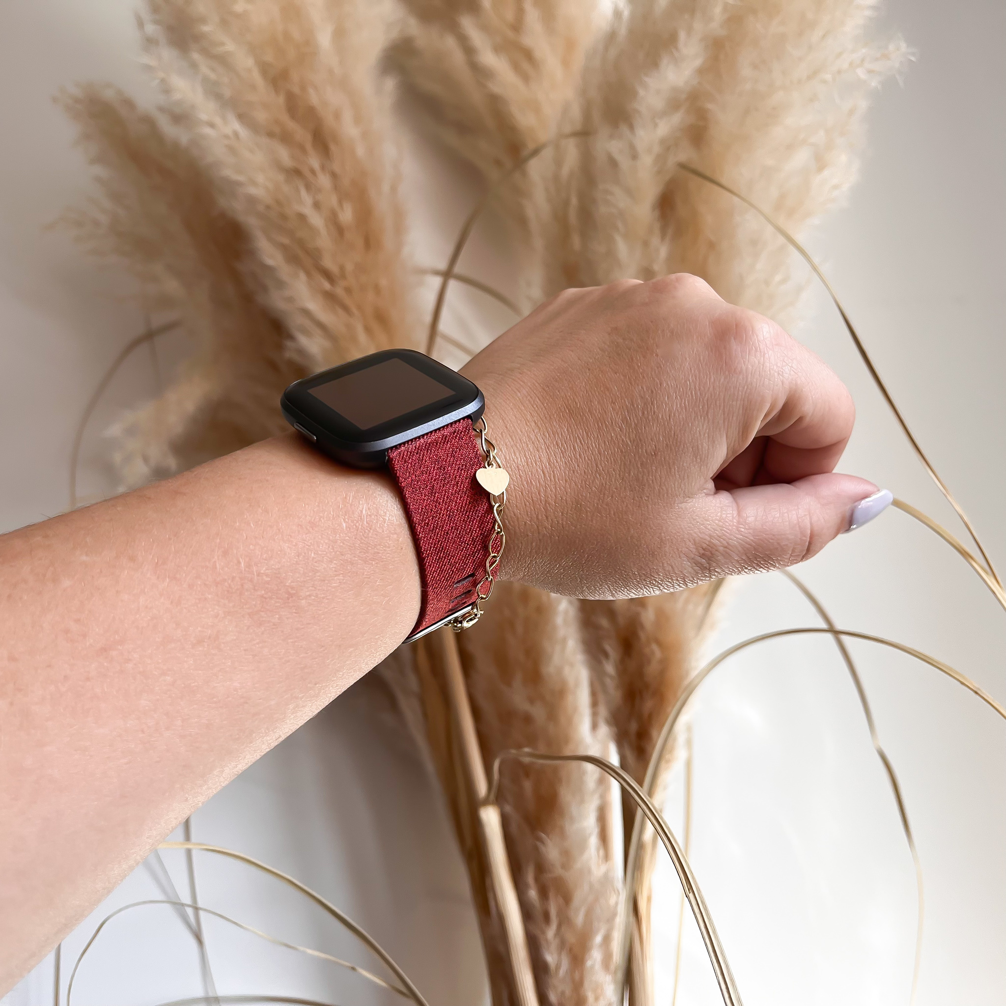 Fitbit Versa Nylon Buckle Strap - Red