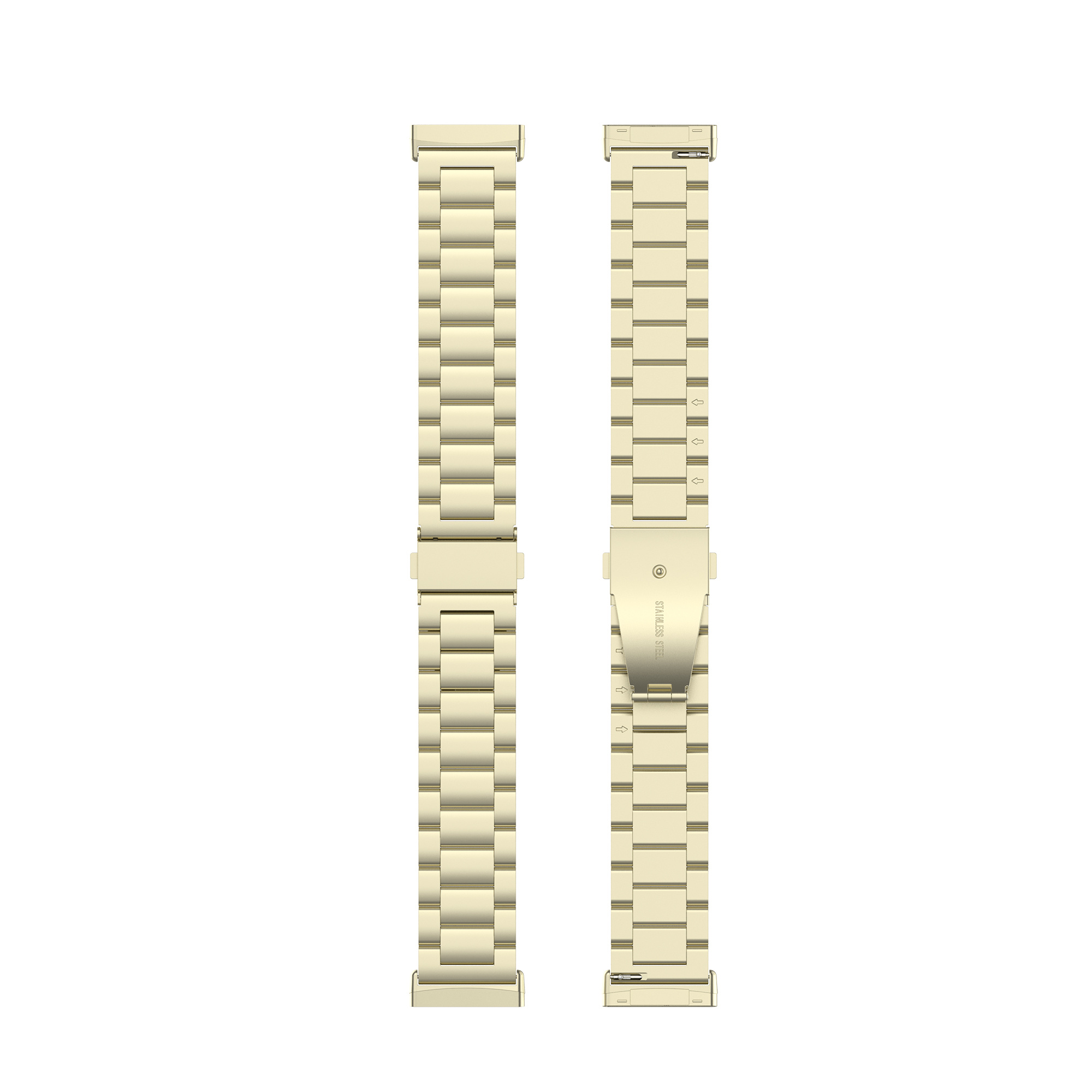 Fitbit Versa 3 / Sense Beads Steel Link Strap - Champagne