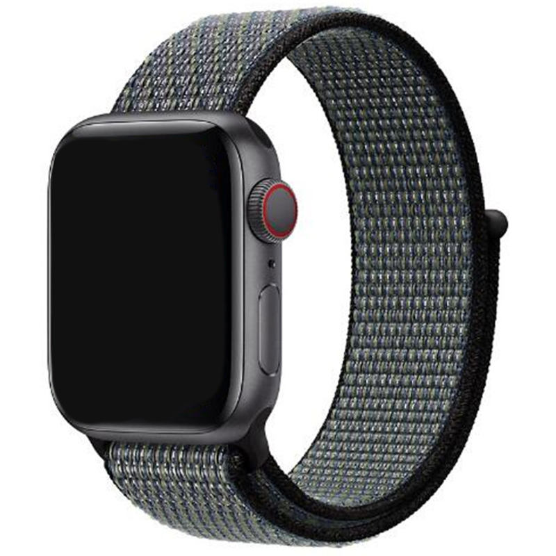 Apple Watch Nylon Sport Loop Strap - World Indigo Lime Blast