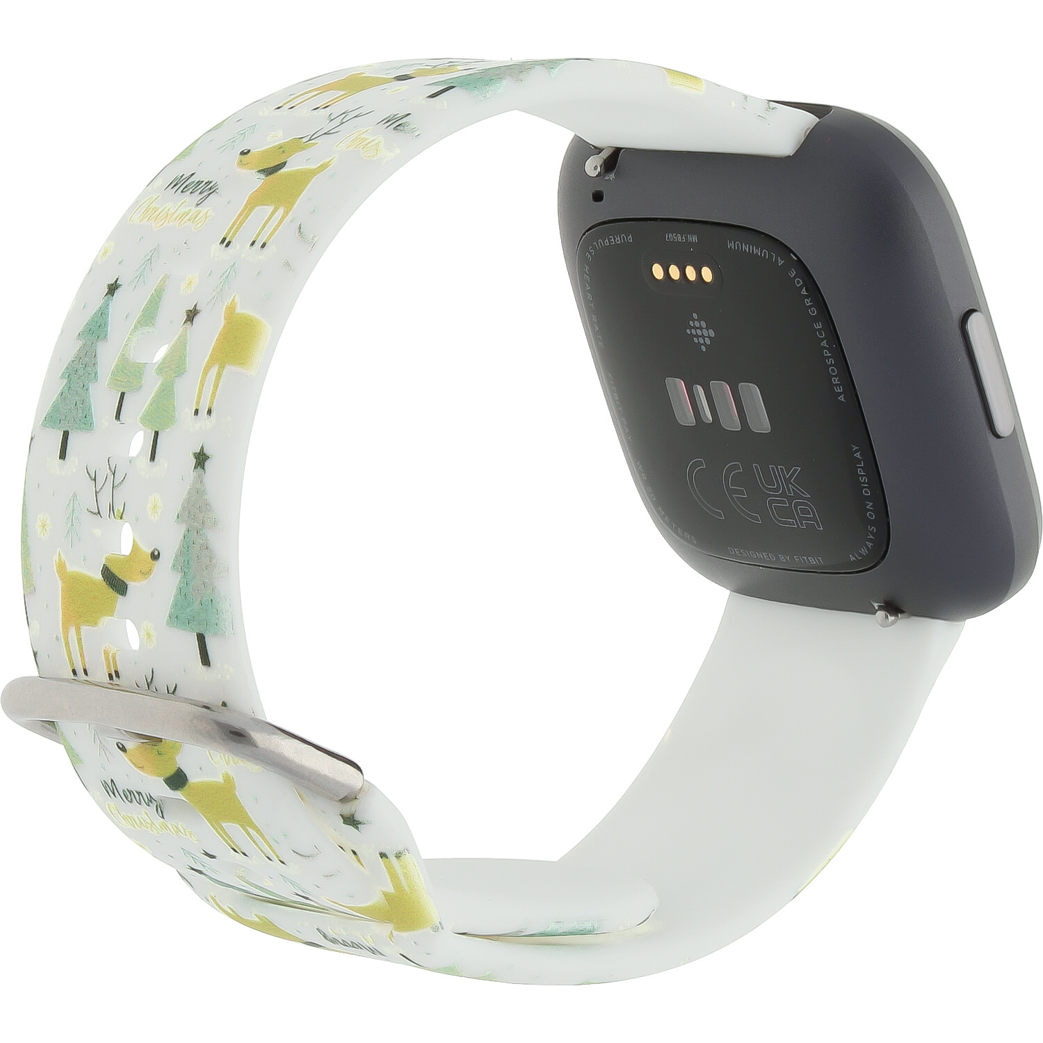 Fitbit Versa Print Sport Strap - Christmas Tree White