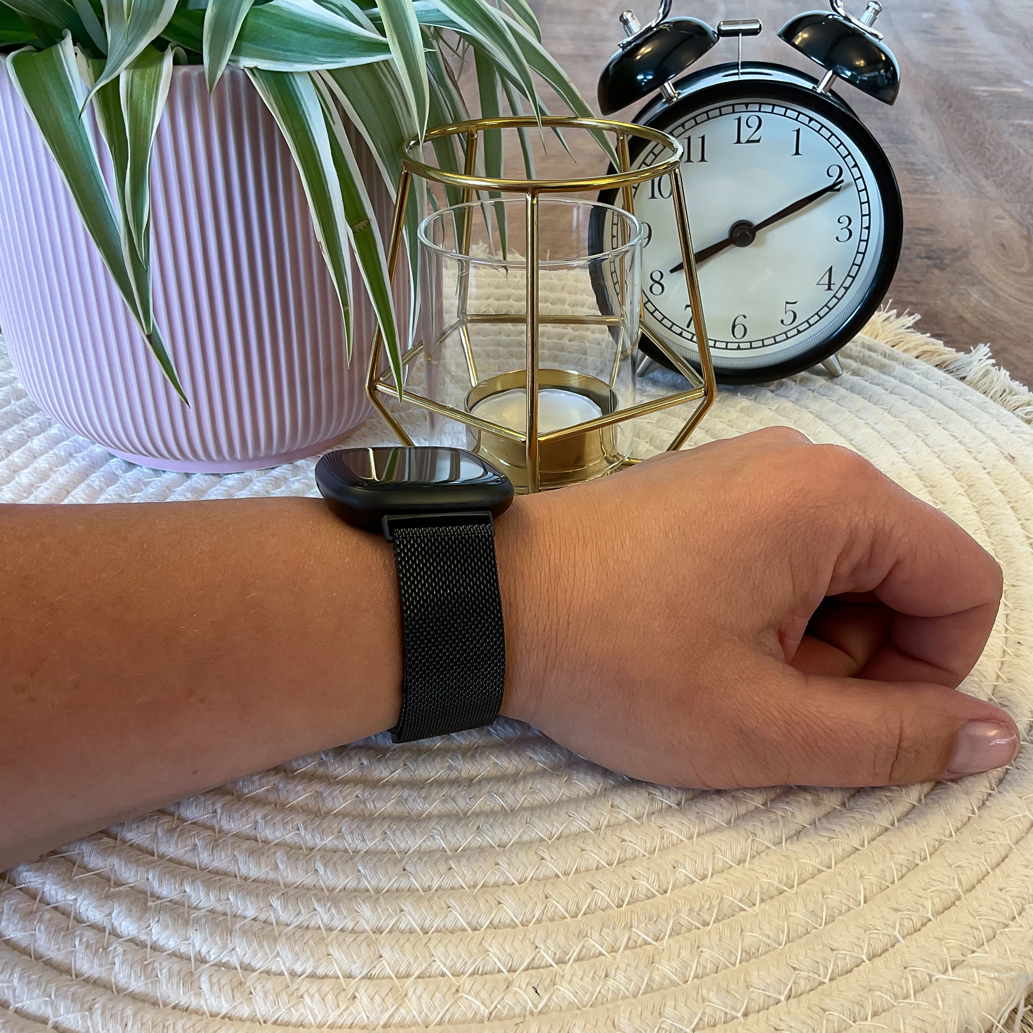 Fitbit Versa 3 / Sense Milanese Strap - Black