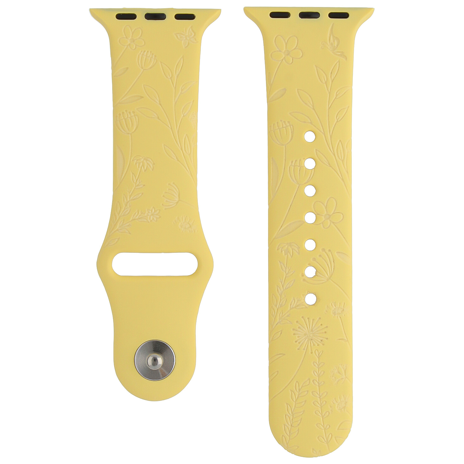 Apple Watch Print Sport Strap - Flowers Yellow