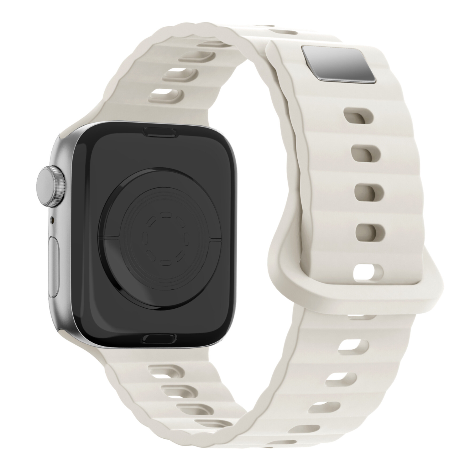 Apple Watch Silicone Wave Strap - Starlight